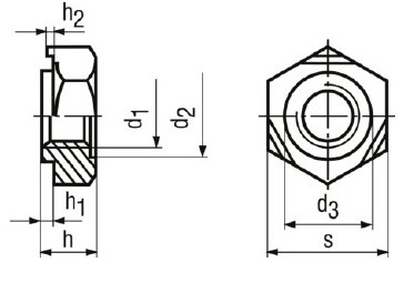 BN 193 přivař. matice M6 (DIN 929)