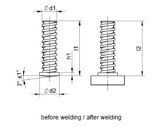 T 5 x 20 St37-3k s kuželem
