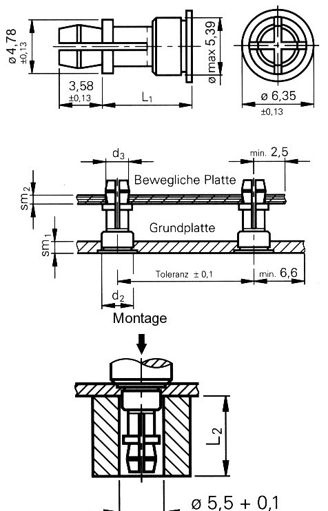PEM - Distanční sloupek SSS-4MM-16 ZI 