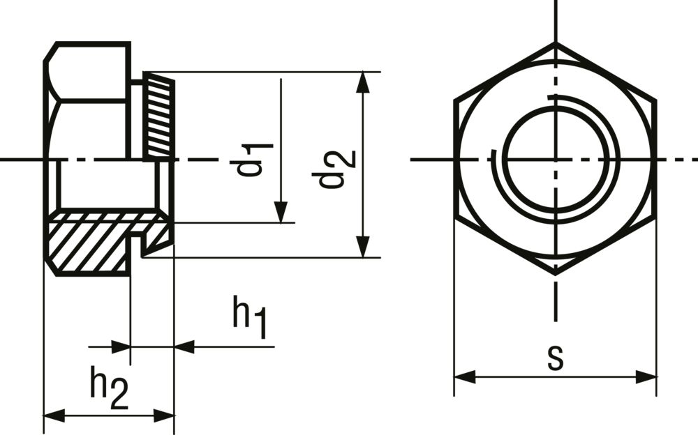 BN 201 Šestihranná zalisovací matice M12 St