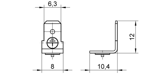 Elektrokontakt jedn. 6,3 1.4301